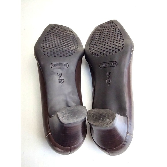 Aerosoles Latch Box Shoes Women's Size US 9‎ M Loafer W/Heel Brow Leather Upper - Picture 7 of 9